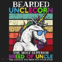 Bearded Unclecorn Uncle Unicorn  Funny Hat thumb 2