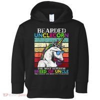 Bearded Unclecorn Uncle Unicorn  Funny Toddler Hoodie thumb 0