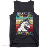 Bearded Unclecorn Uncle Unicorn  Funny Tank Top thumb 0