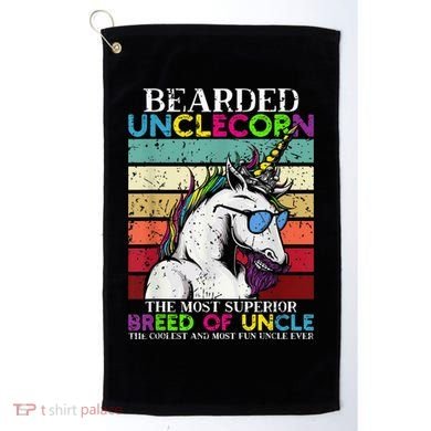 Bearded Unclecorn Uncle Unicorn  Funny Golf Towel