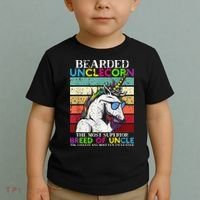 Bearded Unclecorn Uncle Unicorn  Funny Toddler T-Shirt thumb 2