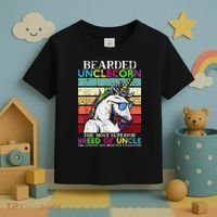 Bearded Unclecorn Uncle Unicorn  Funny Toddler T-Shirt thumb 3