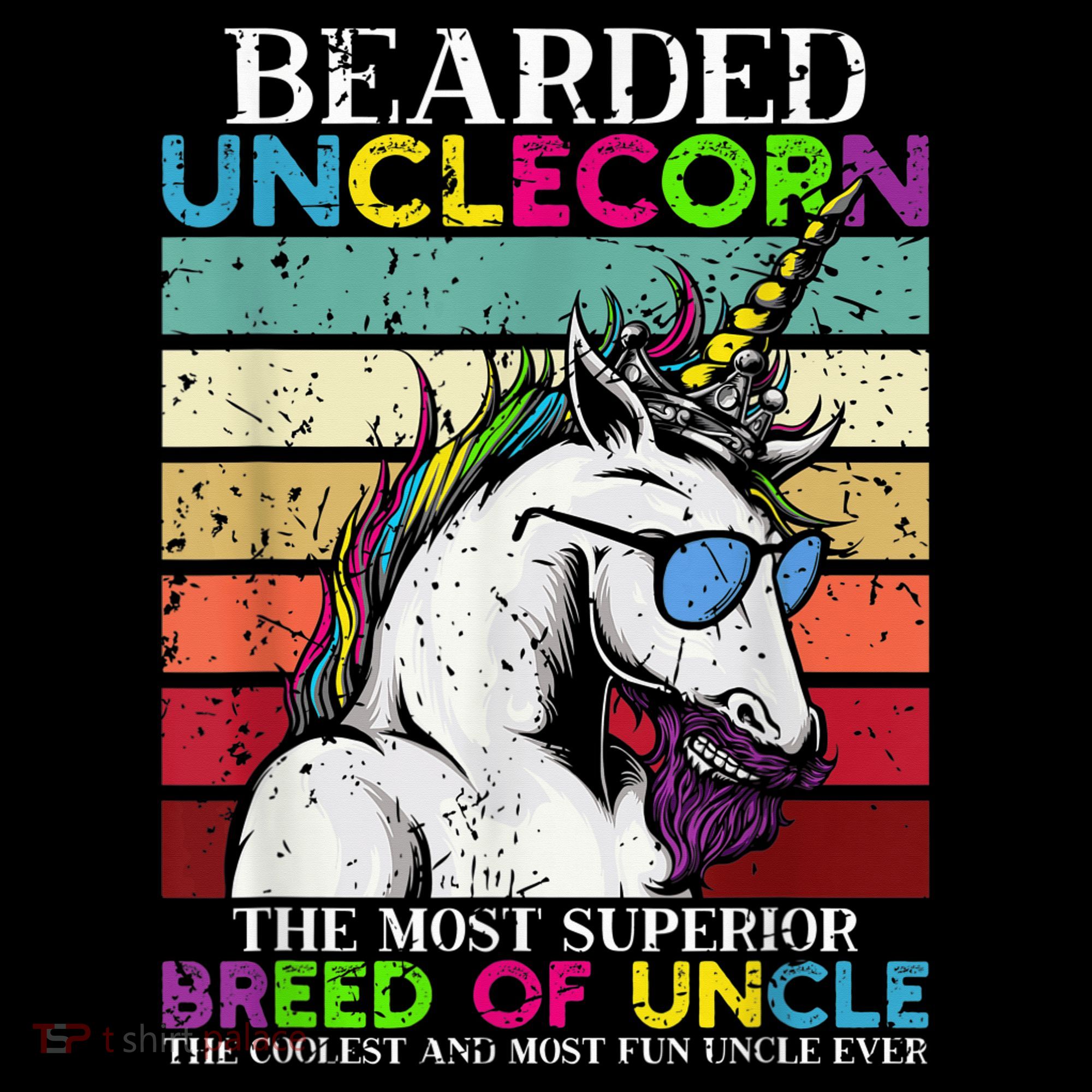Bearded Unclecorn Uncle Unicorn  Funny Toddler T-Shirt