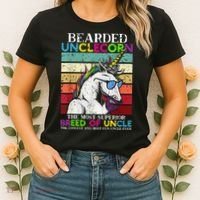 Bearded Unclecorn Uncle Unicorn  Funny Women's T-Shirt thumb 2