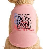 Buckle Up We The People Are In For A Ride Doggie Tank thumb 0