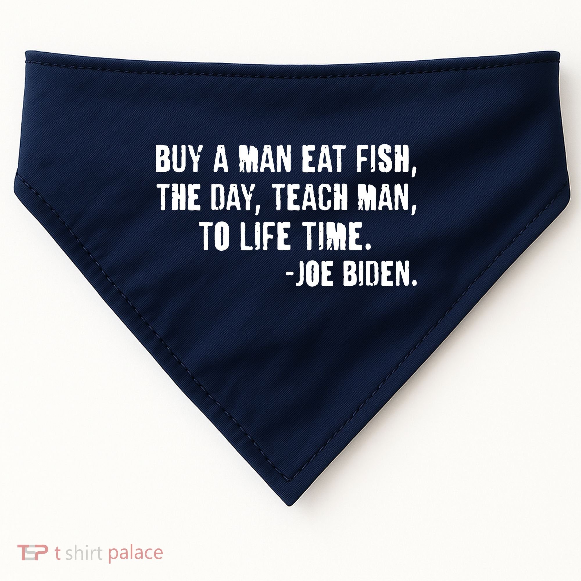 Buy A Man Eat Fish Joe Biden  USA-Made Doggie Bandana