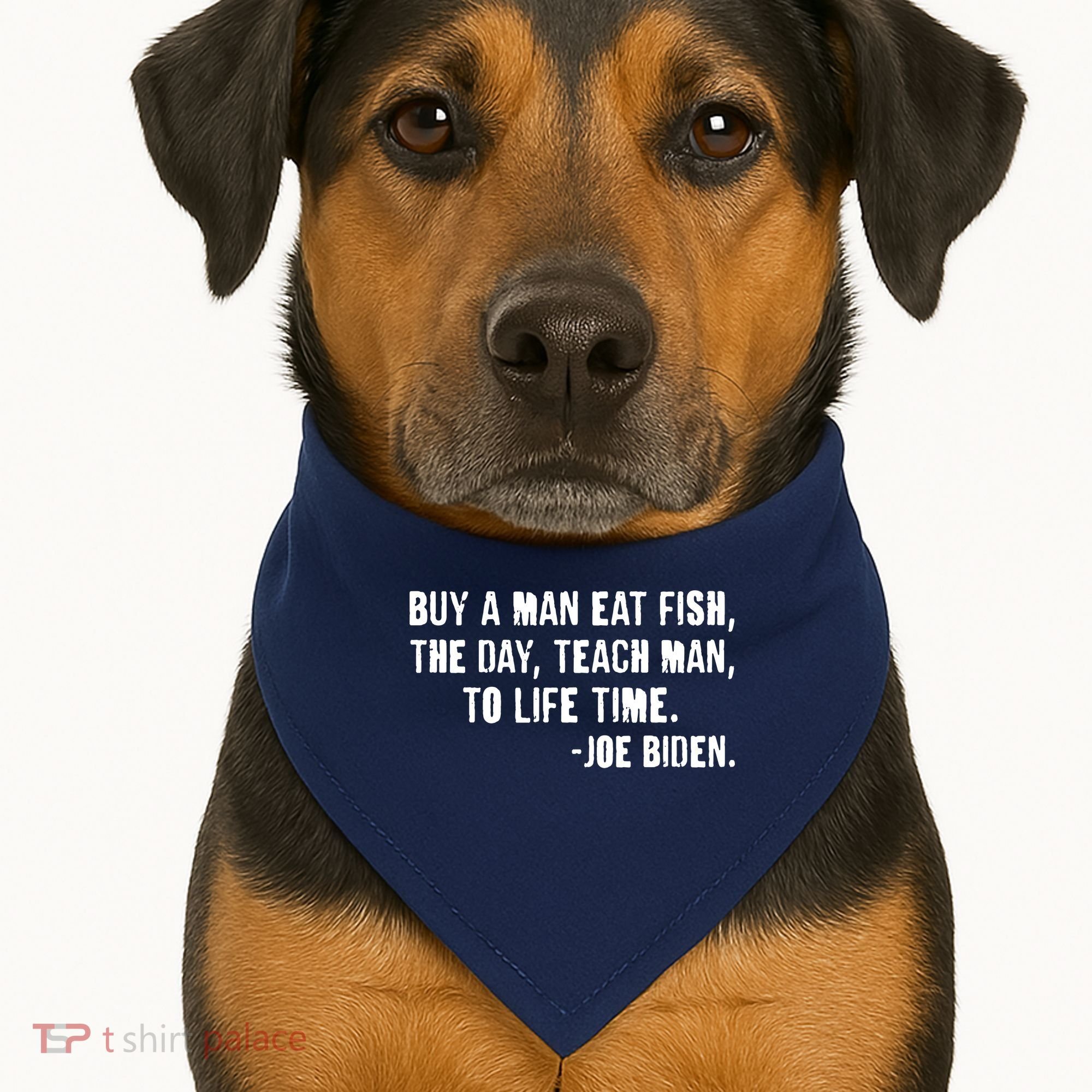 Buy A Man Eat Fish Joe Biden  USA-Made Doggie Bandana