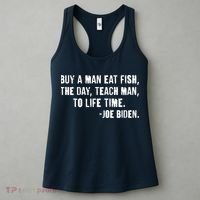 Buy A Man Eat Fish Joe Biden  Women's Tank Top thumb 3