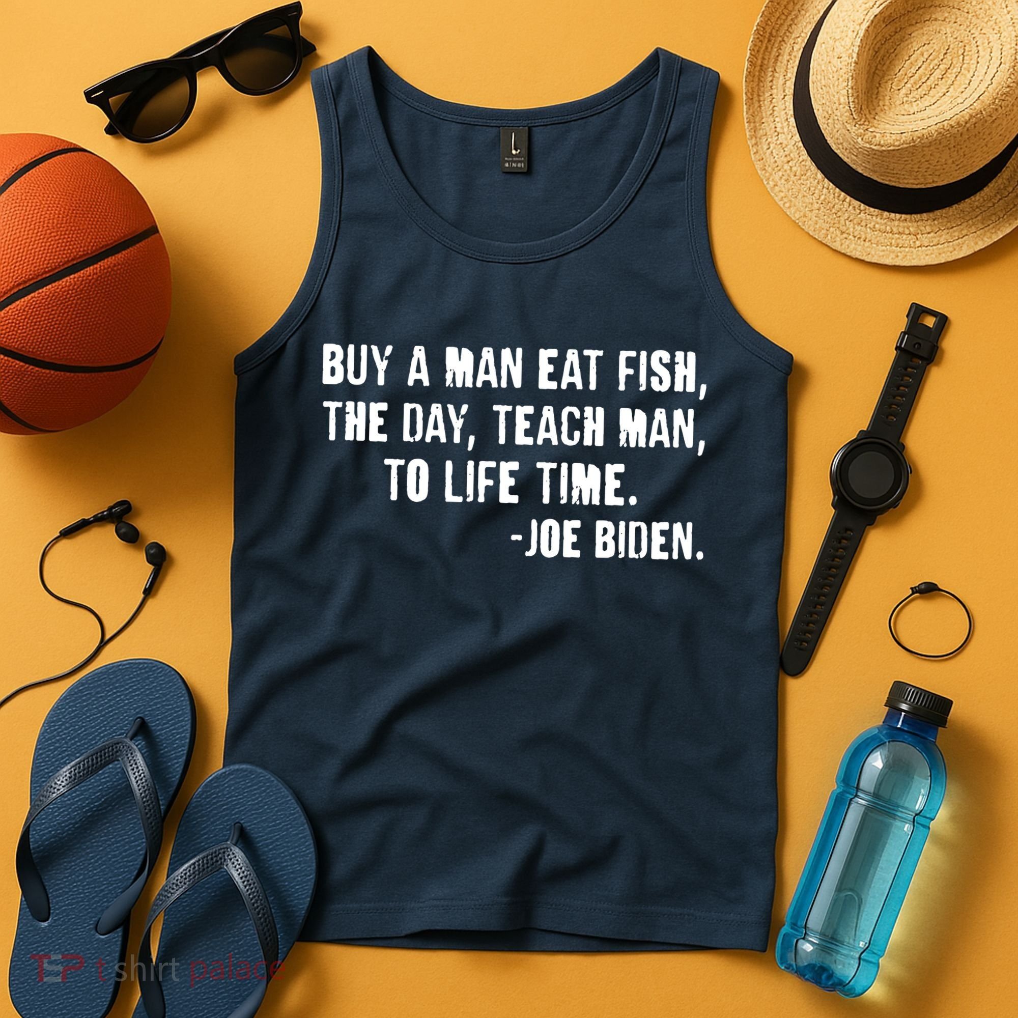 Buy A Man Eat Fish Joe Biden  Tank Top