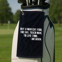Buy A Man Eat Fish Joe Biden  Golf Towel thumb 2
