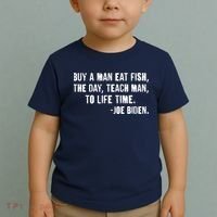 Buy A Man Eat Fish Joe Biden  Toddler T-Shirt thumb 2