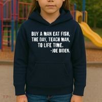 Buy A Man Eat Fish Joe Biden  Kids Hoodie thumb 3