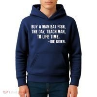 Buy A Man Eat Fish Joe Biden  Kids Hoodie thumb 4