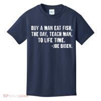 Buy A Man Eat Fish Joe Biden  Kids T-Shirt thumb 0