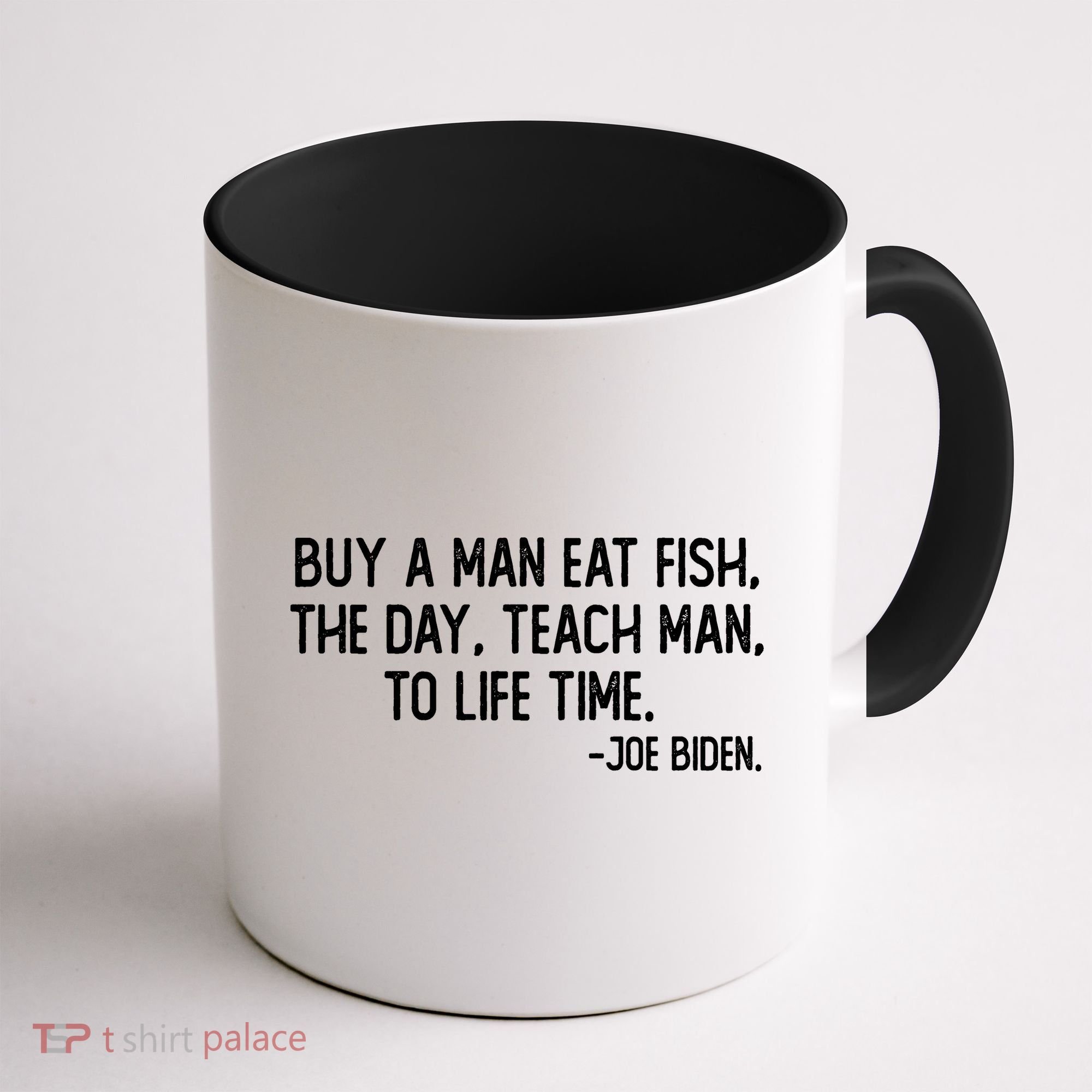 Buy A Man Eat Fish Joe Biden Scrambled Quote Coffee Mug