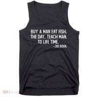 Buy A Man Eat Fish Joe Biden Scrambled Quote Tank Top thumb 0