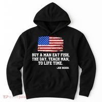 Buy A Man Eat Fish Joe Biden USA American Flag Hoodie thumb 0