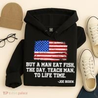 Buy A Man Eat Fish Joe Biden USA American Flag Hoodie thumb 4