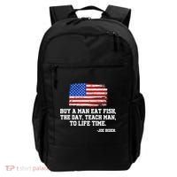 Buy A Man Eat Fish Joe Biden USA American Flag Backpack thumb 0