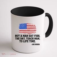 Buy A Man Eat Fish Joe Biden USA American Flag Coffee Mug thumb 1