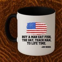 Buy A Man Eat Fish Joe Biden USA American Flag Coffee Mug thumb 2