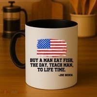 Buy A Man Eat Fish Joe Biden USA American Flag Coffee Mug thumb 4