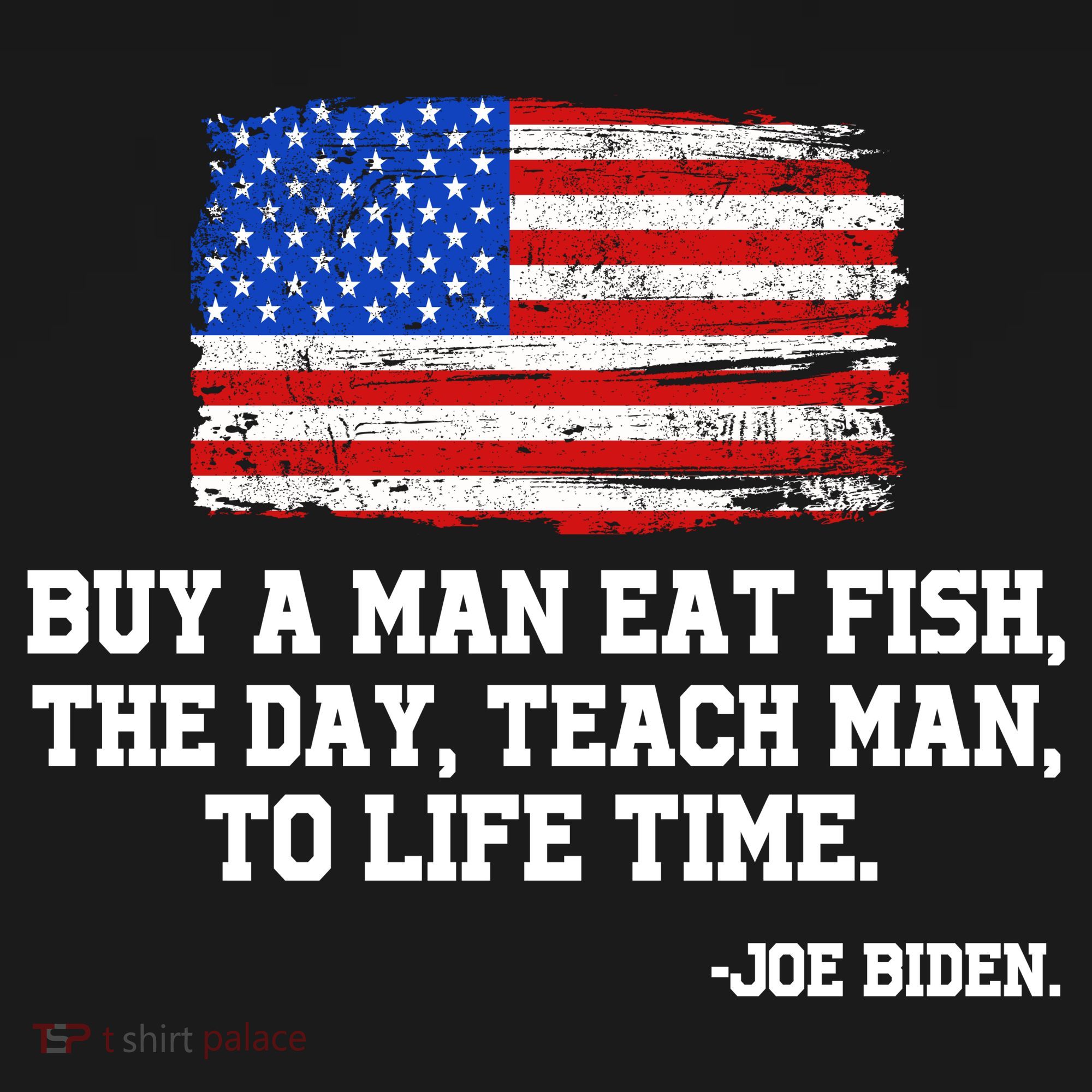 Buy A Man Eat Fish Joe Biden USA American Flag Women's Tank Top