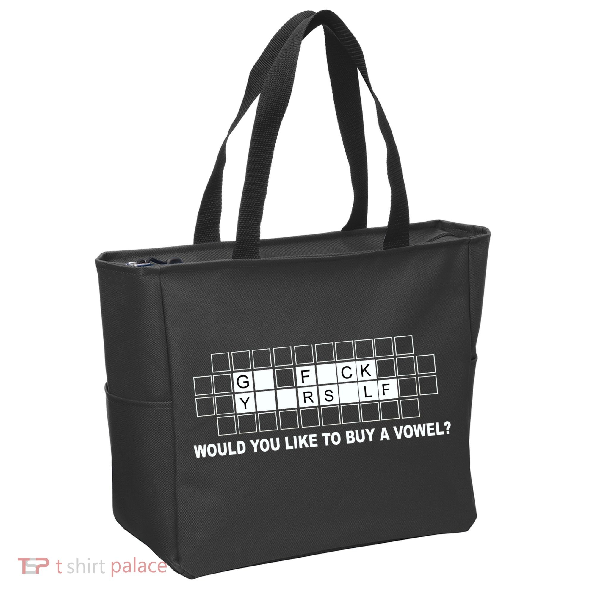 Buy A Vowel Go Fuck Yourself Funny Tote Bag