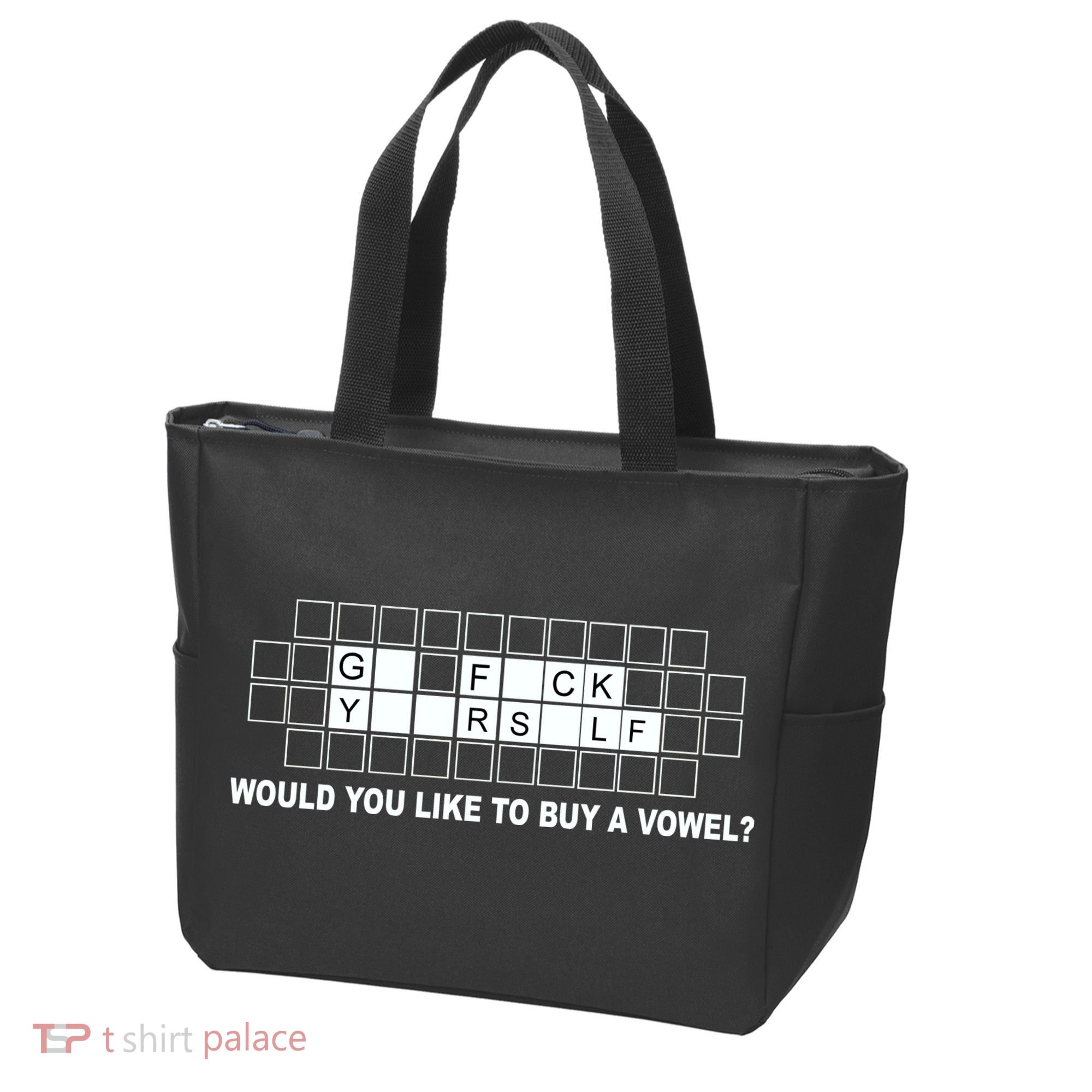 Buy A Vowel Go Fuck Yourself Funny Tote Bag