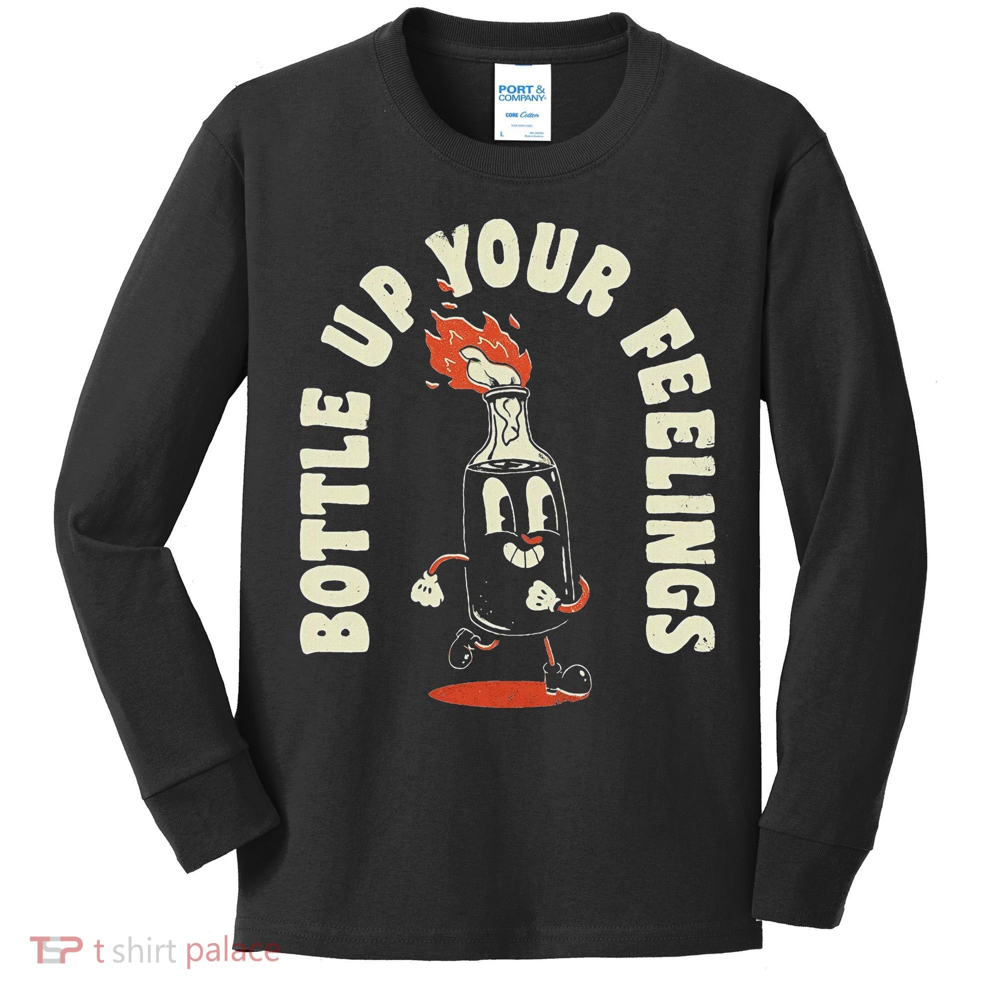 Bottle Up Your Feelings Kids Long Sleeve Shirt