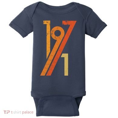 Birthday Vintage 70s Style 1971 Baby Bodysuit