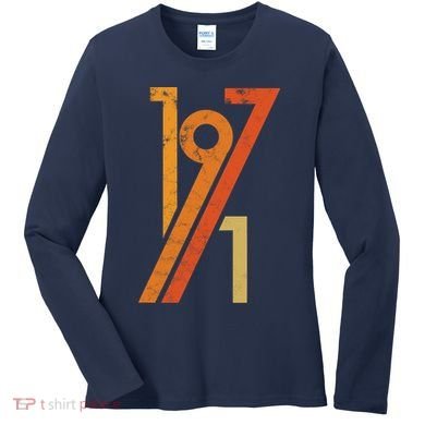 Birthday Vintage 70s Style 1971 Women's Long Sleeve Shirt
