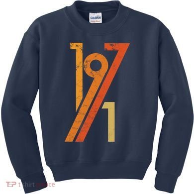 Birthday Vintage 70s Style 1971 Kids Sweatshirt