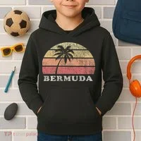 Bermuda Vintage 70s Retro Throwback  Kids Hoodie thumb 2