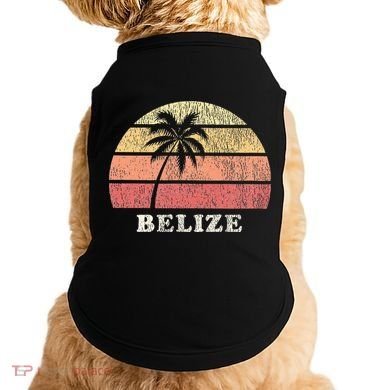 Belize Vintage 70s Retro Throwback Design Doggie Tank
