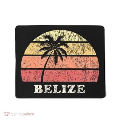Belize Vintage 70s Retro Throwback Design Mousepad