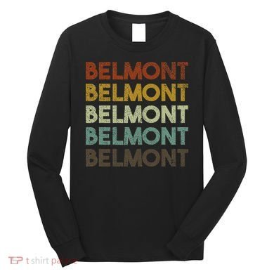 Belmont Vintage 80s Retro Style Long Sleeve Shirt