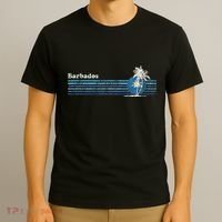 Barbados Vintage 80s Palm Trees Sunset T-Shirt thumb 3