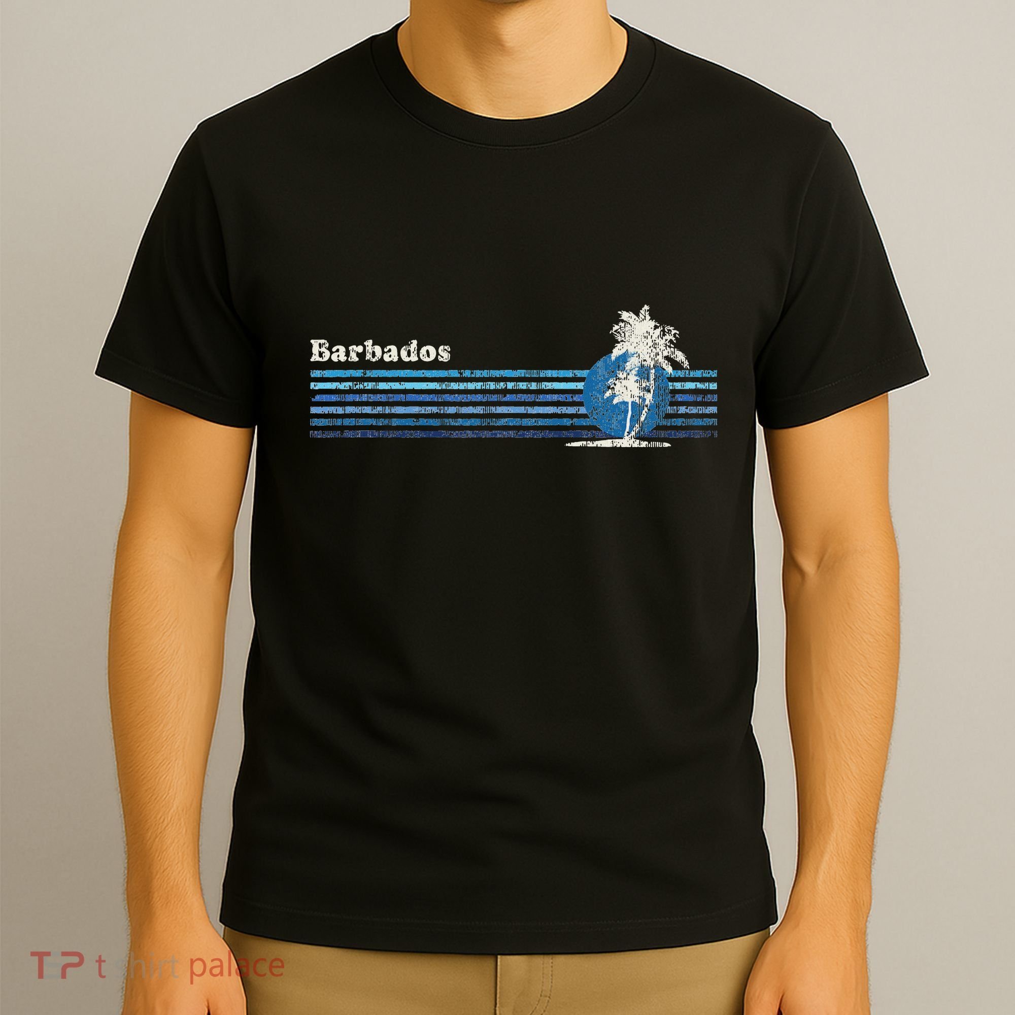 Barbados Vintage 80s Palm Trees Sunset T-Shirt