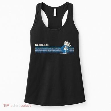Barbados Vintage 80s Palm Trees Sunset Women's Tank Top