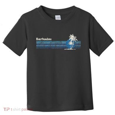Barbados Vintage 80s Palm Trees Sunset Toddler T-Shirt