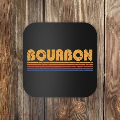 Bourbon Vintage 80s Retro Whiskey Coaster