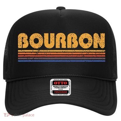 Bourbon Vintage 80s Retro Whiskey Hat