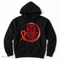 Burn Victims Awareness Red Ribbon I Wear Red For Someone Who Hoodie thumb 0