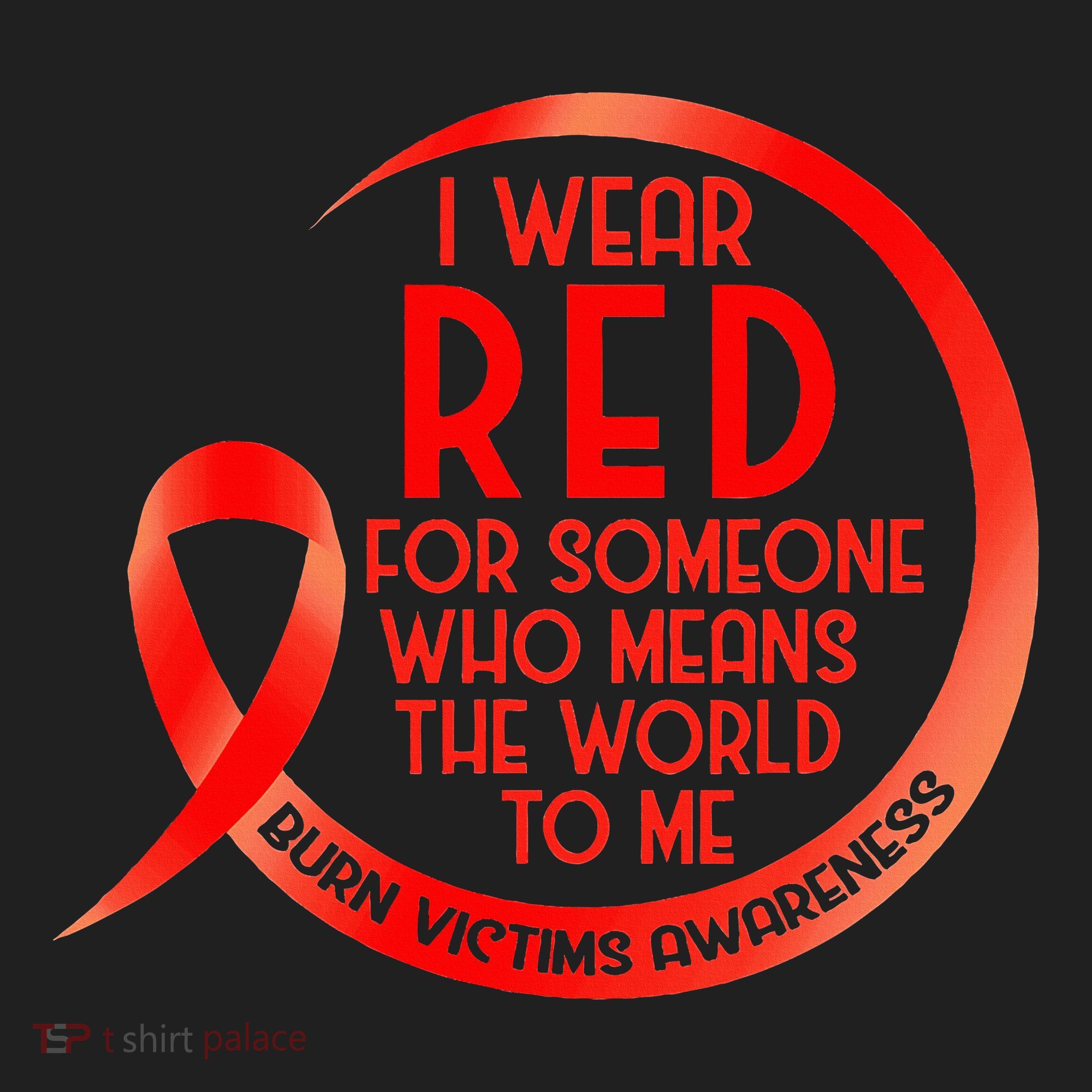 Burn Victims Awareness Red Ribbon I Wear Red For Someone Who Beanie
