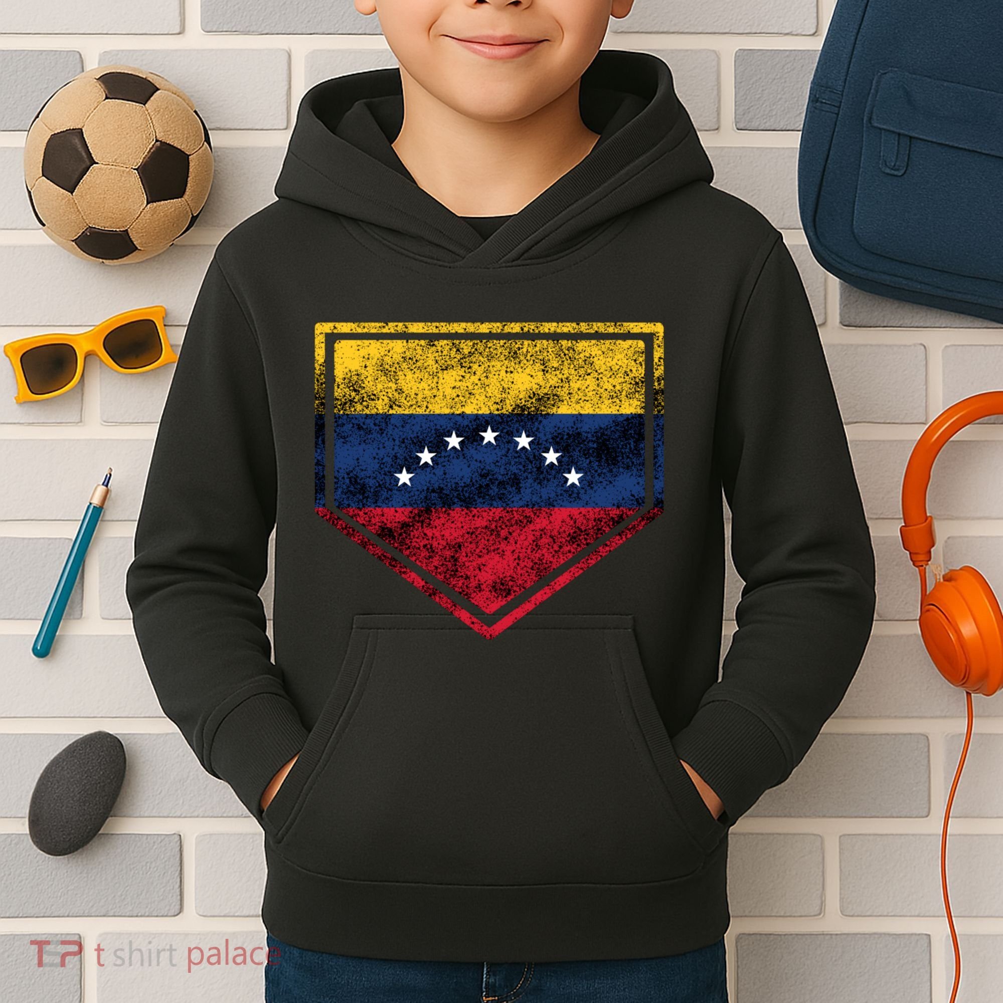 Baseball Venezuela Kids Hoodie