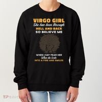 Black Virgo Born August September Birthday Meaningful Gift Women's Sweatshirt thumb 0