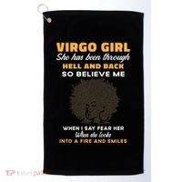 Black Virgo Born August September Birthday Meaningful Gift Golf Towel thumb 0
