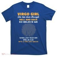 Black Virgo Born August September Birthday Meaningful Gift T-Shirt thumb 0