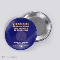 Black Virgo Born August September Birthday Meaningful Gift Button thumb 0